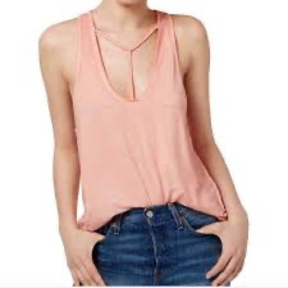 Free People Tops - FREE PEOPLE Amelia Pink Racerback Tank Top